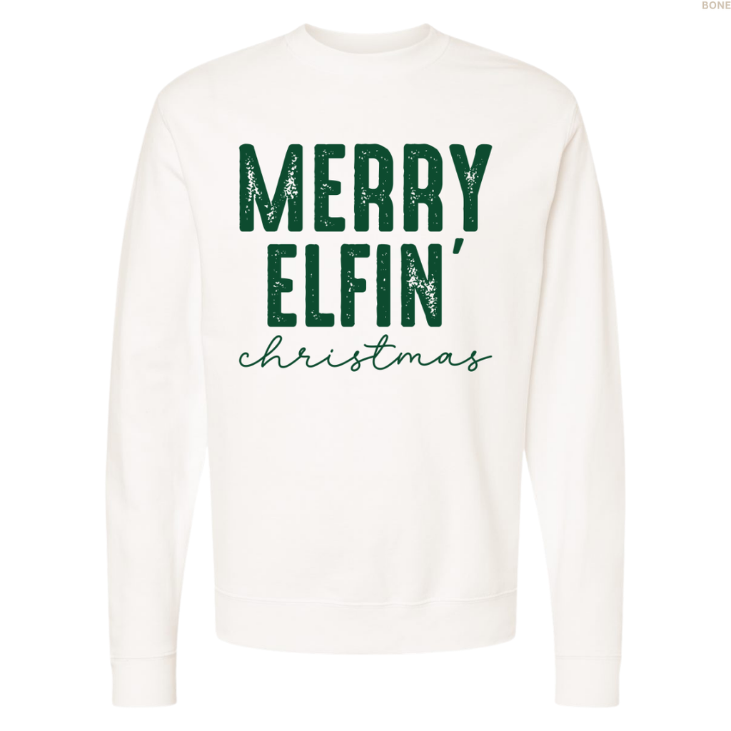 Merry Elfin Christmas Unisex Crewneck Sweatshirt