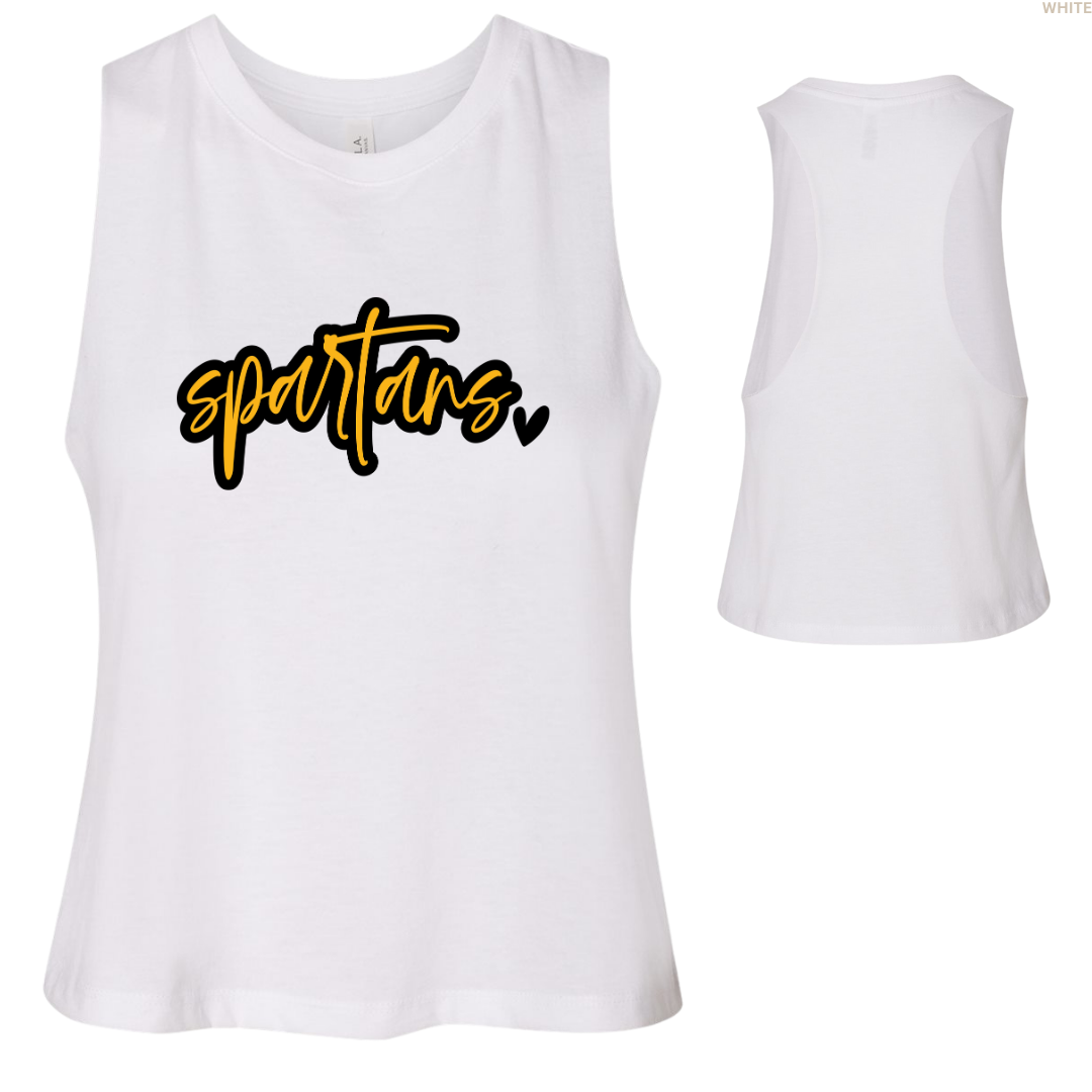 Spartans Women's Cropped Racerback Tank