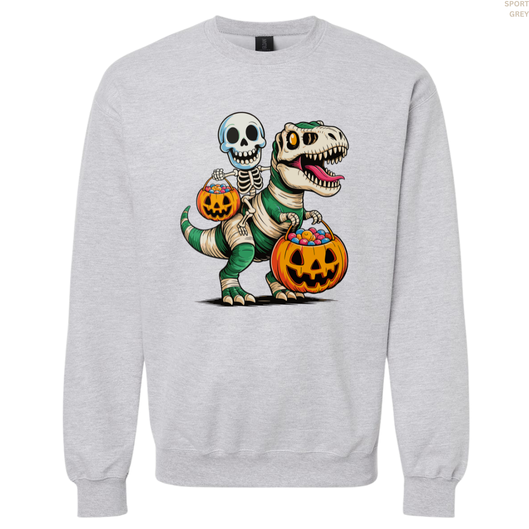 T-Rex Skeleton Youth Crewneck Sweatshirt