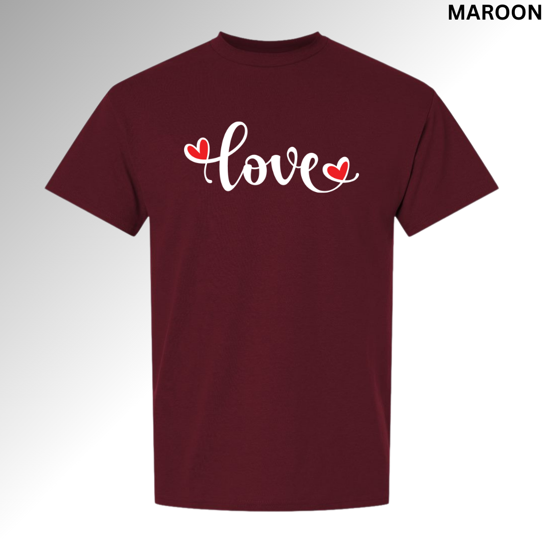 Love Valentine Graphic T-Shirt | Cute Heart Design Tee, Hoodie, Sweatshirt