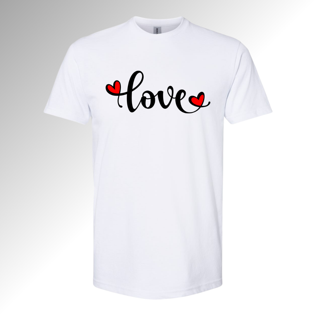 Love Valentine Graphic T-Shirt | Cute Heart Design Tee, Hoodie, Sweatshirt