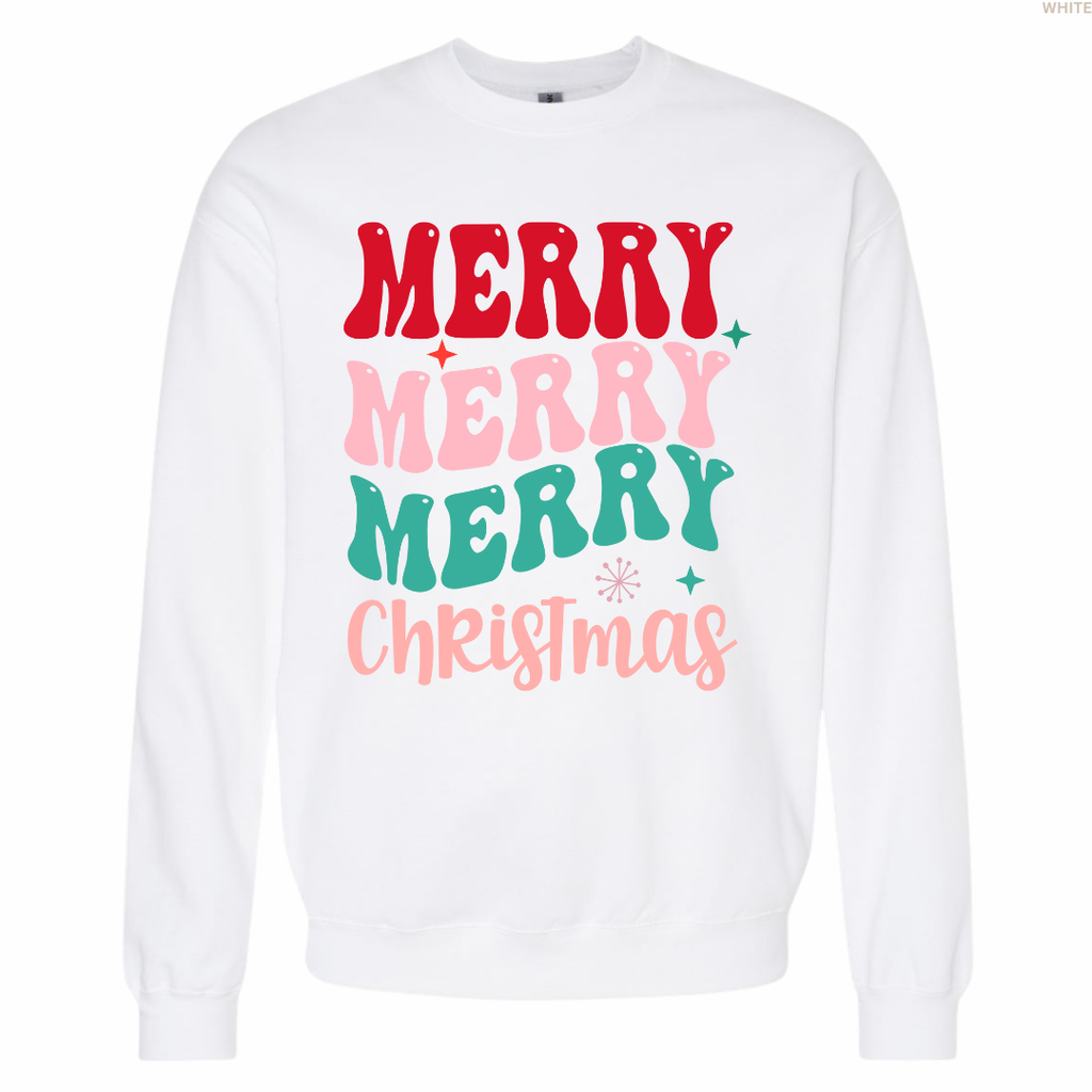 Merry Merry Merry Christmas Unisex Crewneck Sweatshirt