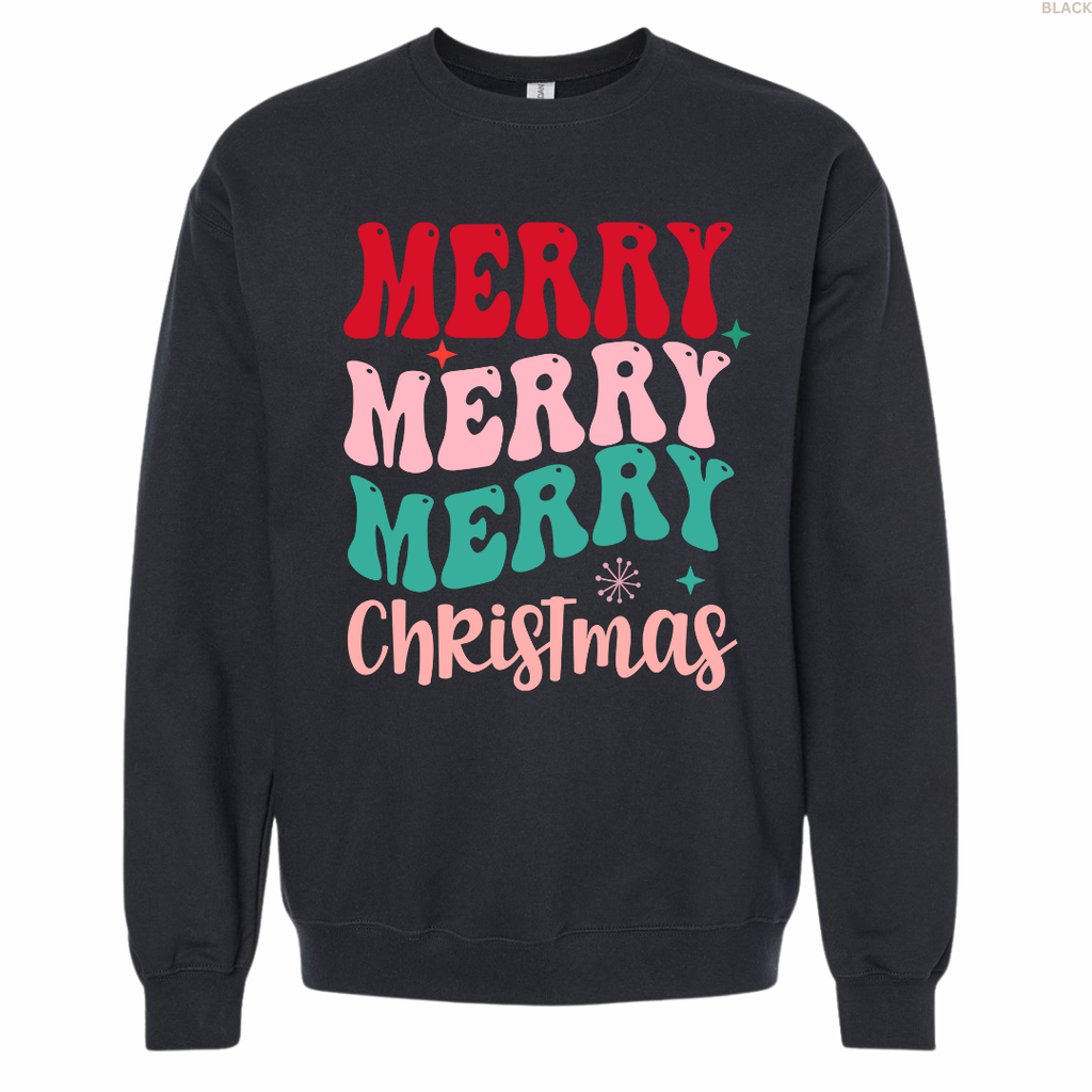 Merry Merry Merry Christmas Unisex Crewneck Sweatshirt