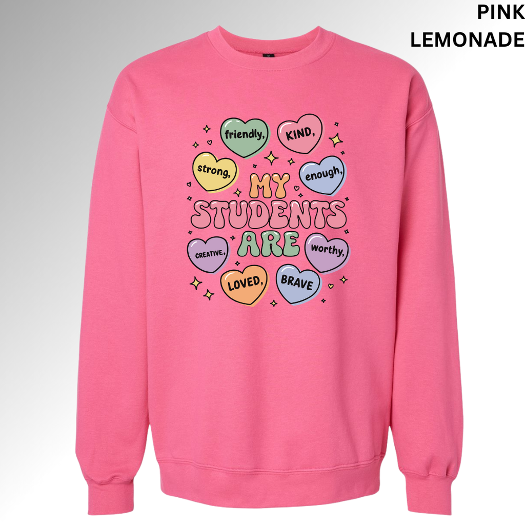 Sweet Hearts Valentine Sweatshirt | Candy Heart Graphic Crewneck