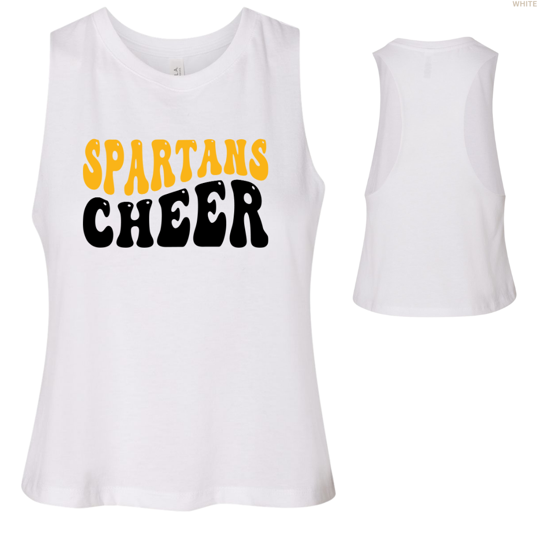 Spartans Cheer Women's Cropped Racerback Tank