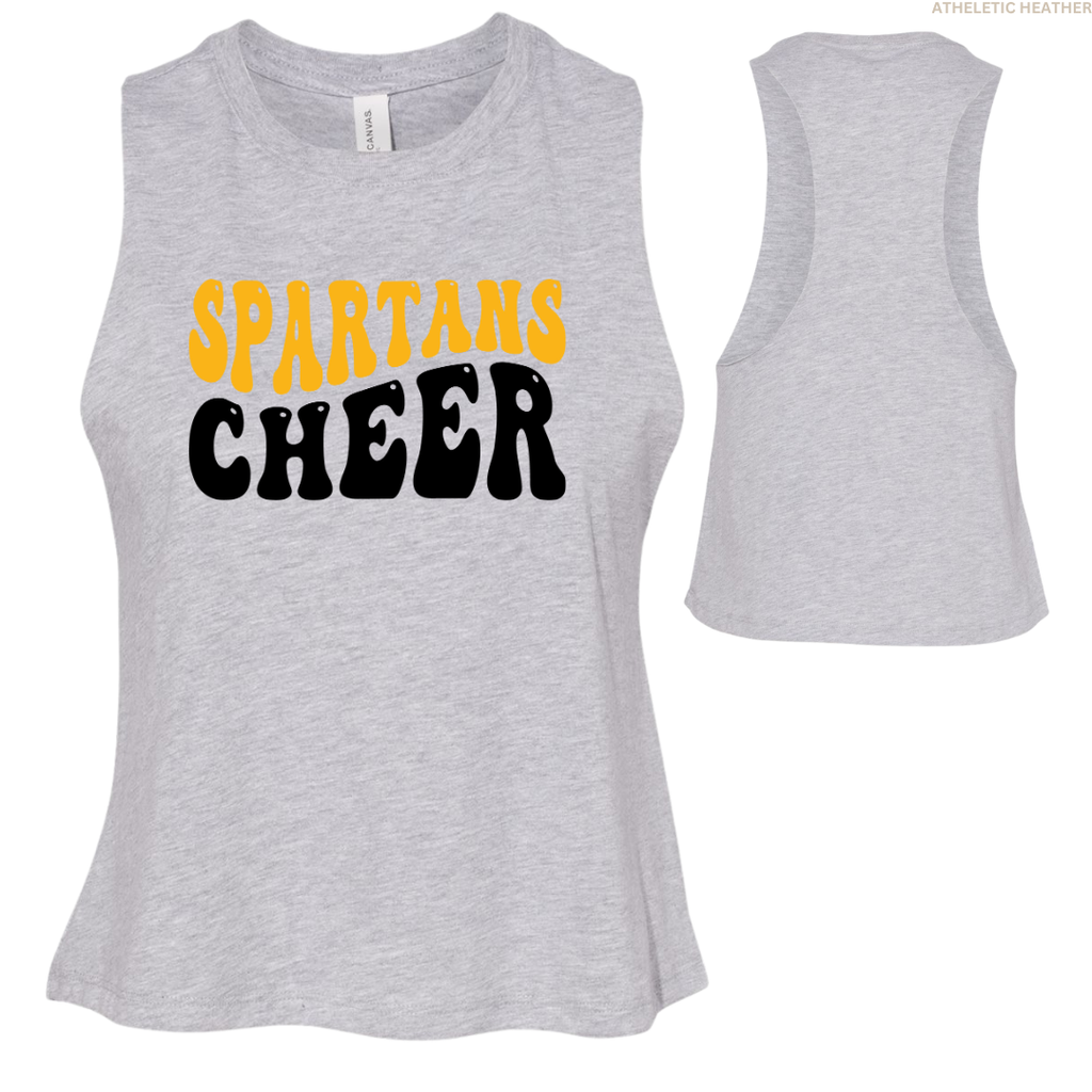 Spartans Cheer Women's Cropped Racerback Tank