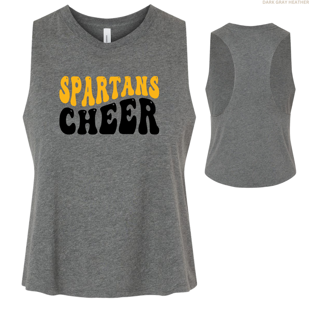 Spartans Cheer Women's Cropped Racerback Tank