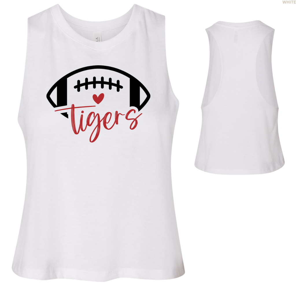 Tigers Football Heart Women's Tank Tops