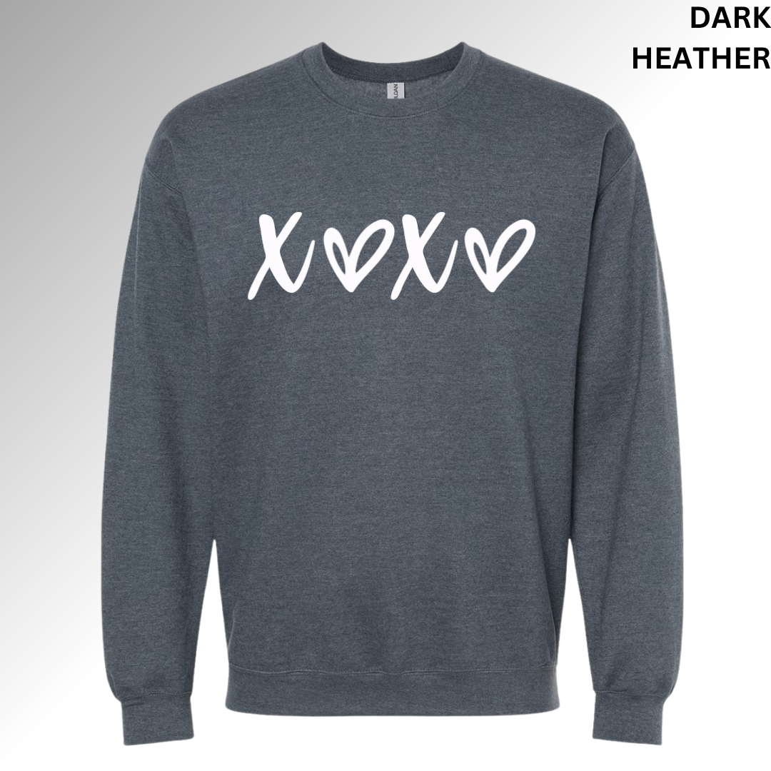 Hugs and Kisses Valentine Hoodie | XOXO Heart Graphic Sweatshirt