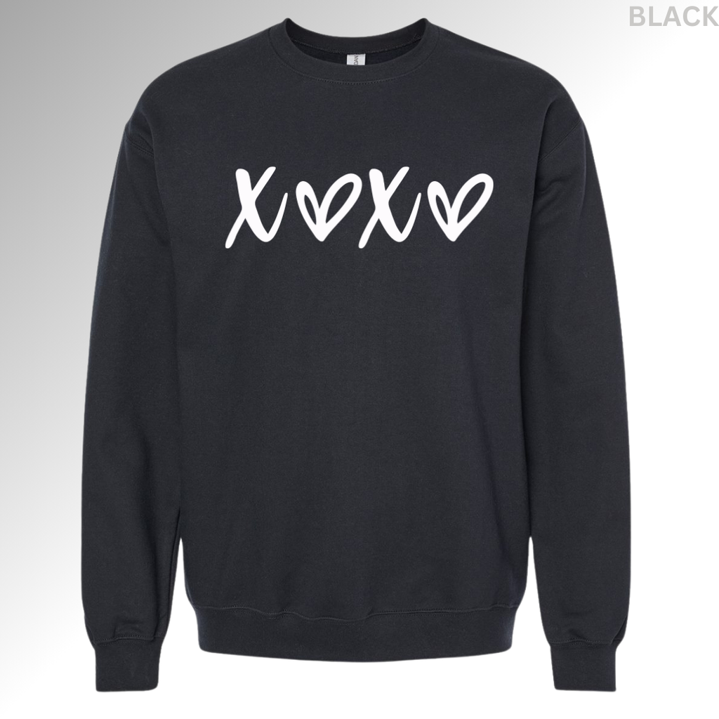 Hugs and Kisses Valentine Hoodie | XOXO Heart Graphic Sweatshirt