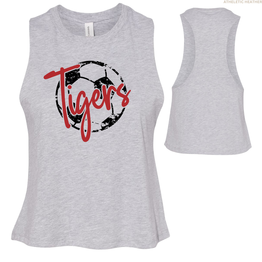 Tigers Soccer Women's Cropped Racerback Tank Top