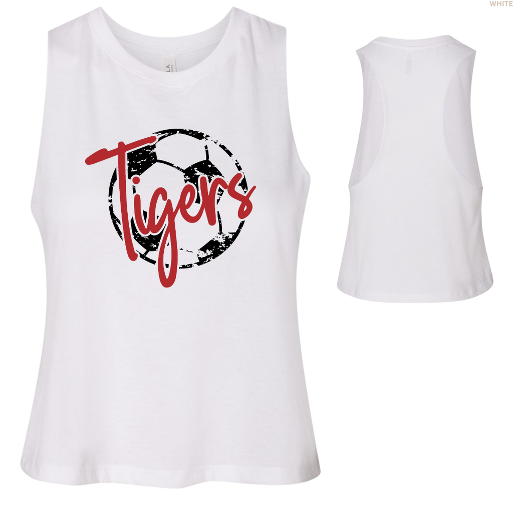 Tigers Soccer Women's Cropped Racerback Tank Top