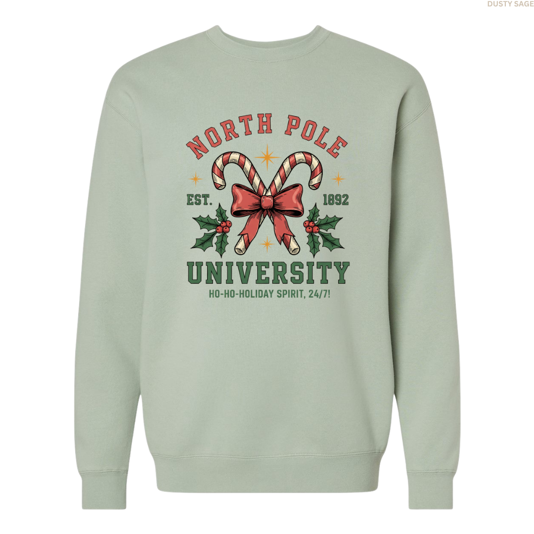 North Pole University Unisex Crewneck Sweatshirt