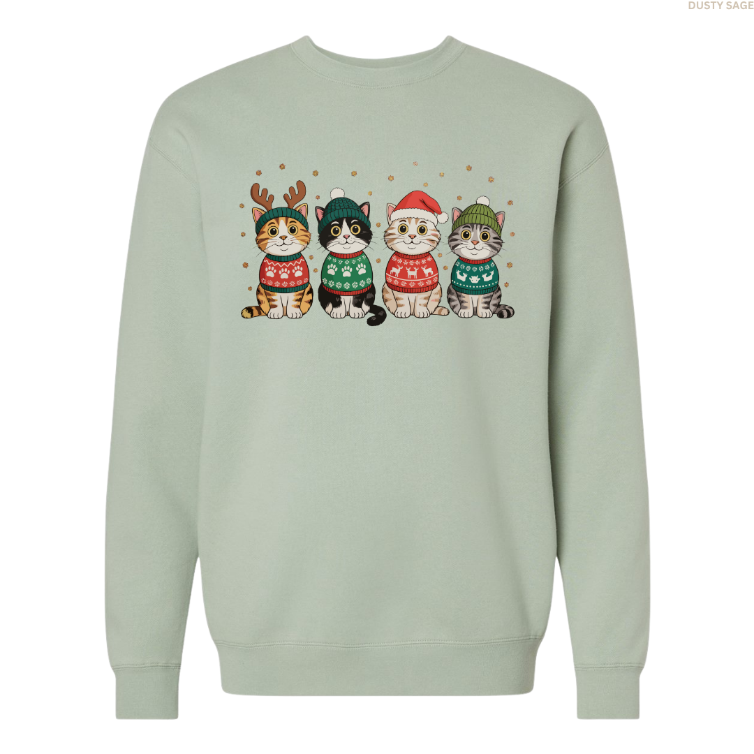 Meow-y Christmas Unisex Crewneck Sweatshirt
