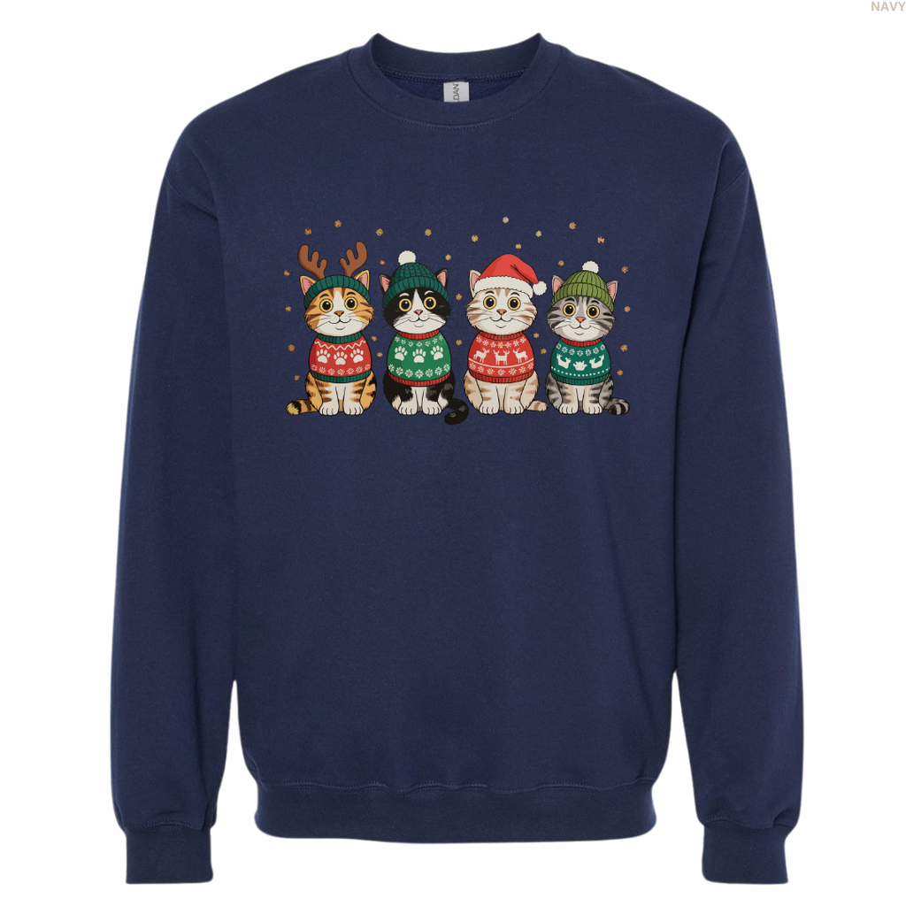 Meow-y Christmas Unisex Crewneck Sweatshirt