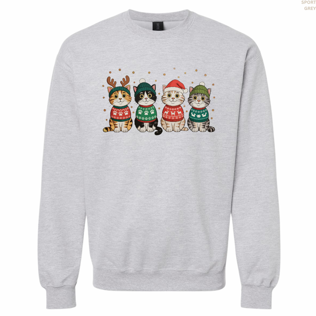 Meow-y Christmas Unisex Crewneck Sweatshirt