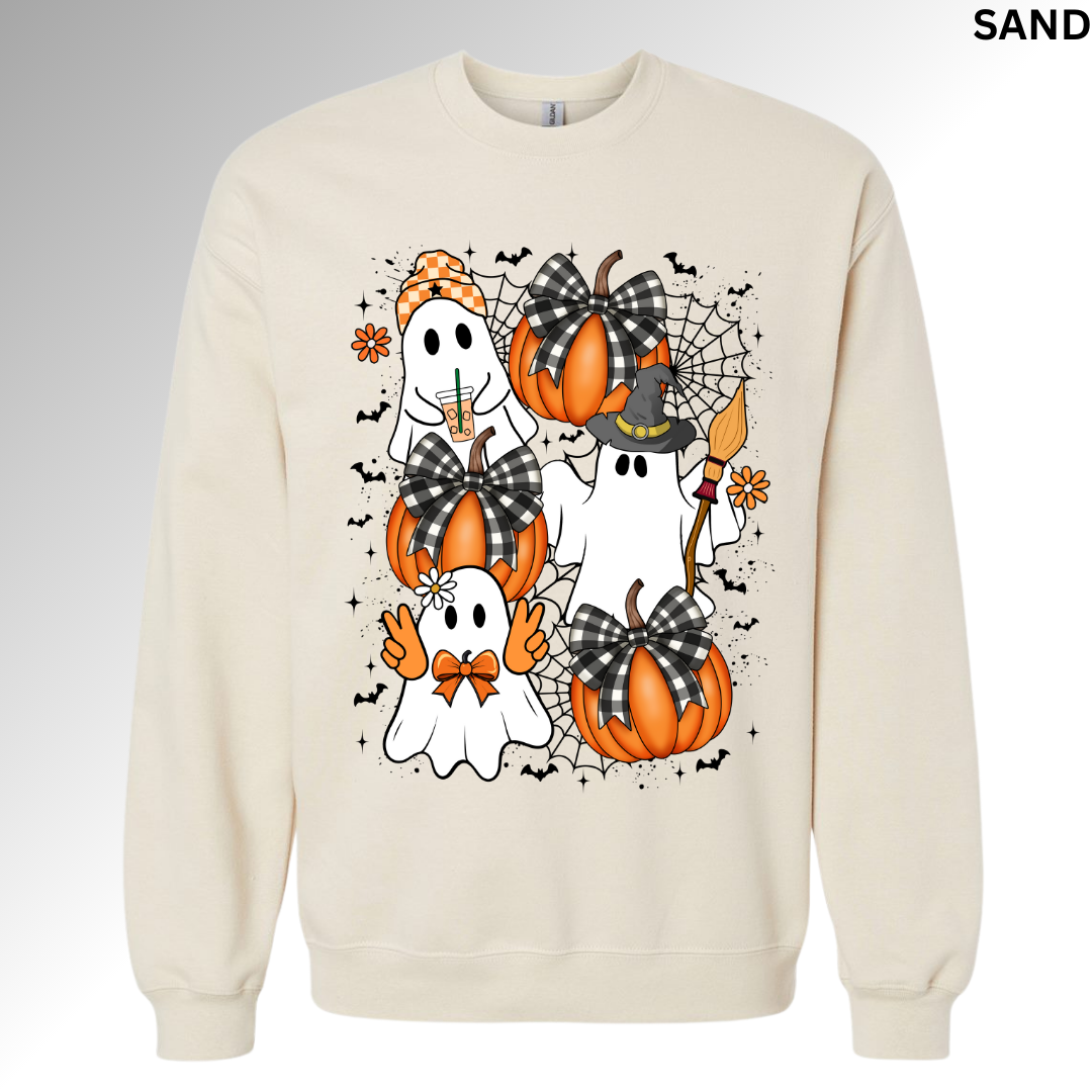 Retro Pumpkins and Ghosts