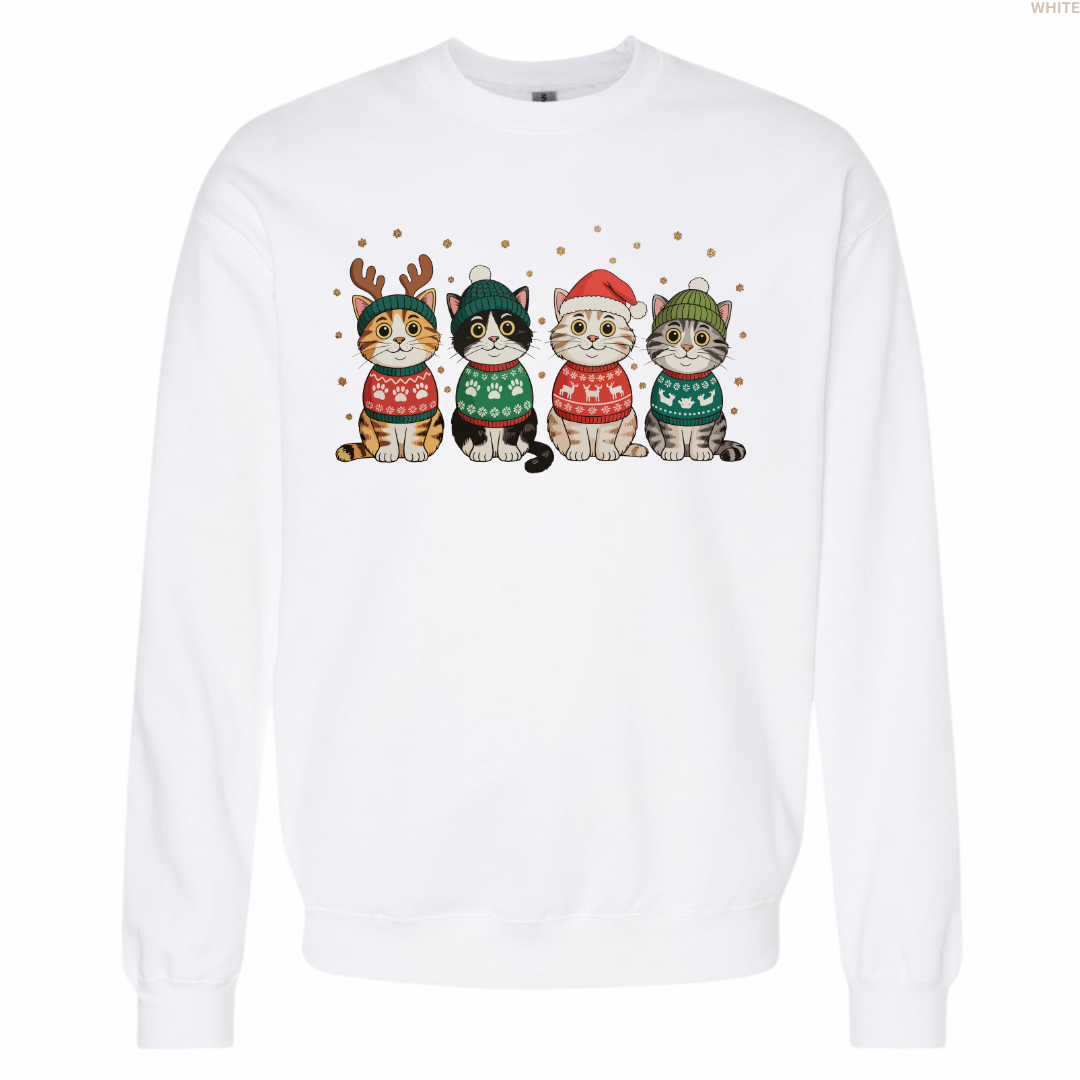 Meow-y Christmas Unisex Crewneck Sweatshirt