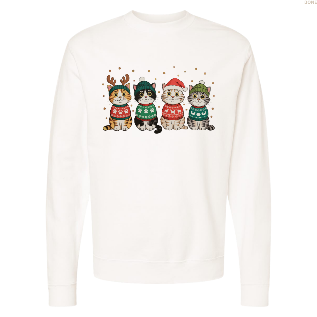Meow-y Christmas Unisex Crewneck Sweatshirt