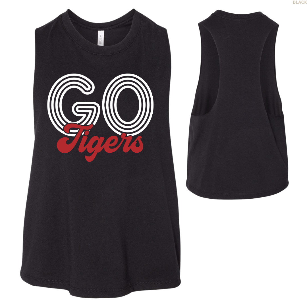 Go Tigers Women's Cropped Racerback Tank