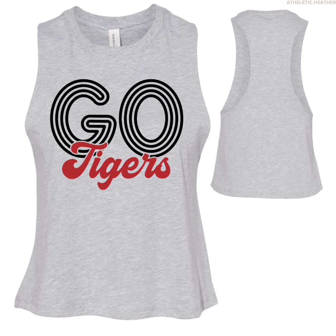 Go Tigers Women's Cropped Racerback Tank