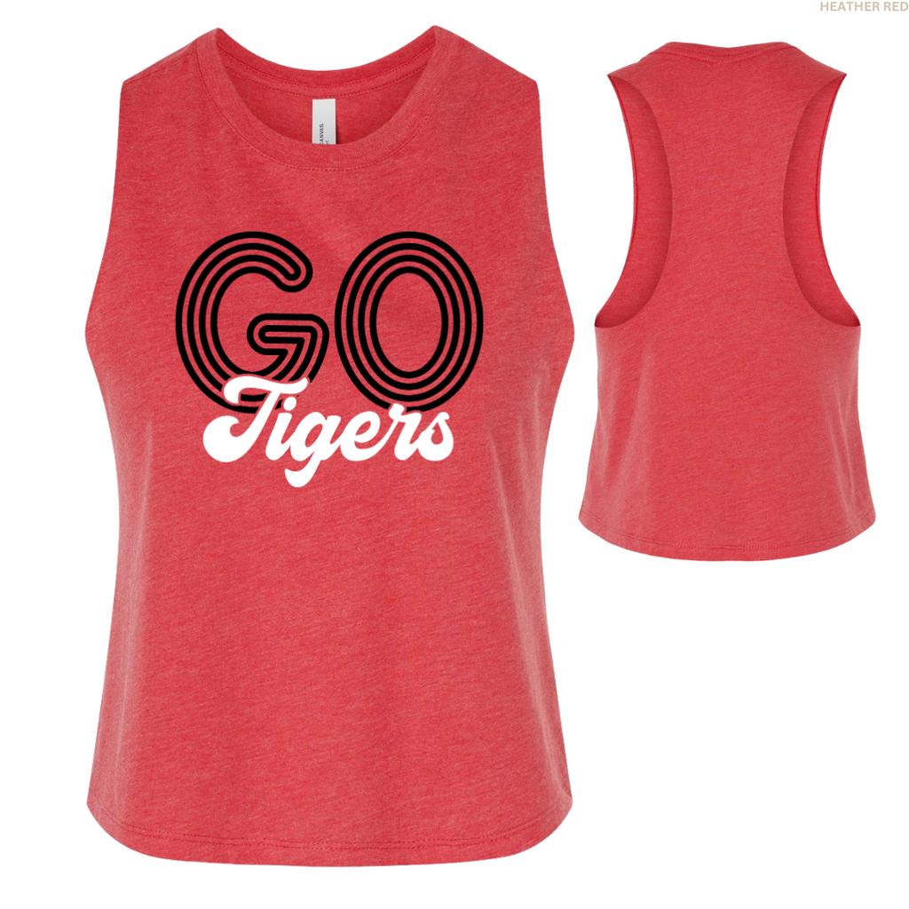 Go Tigers Women's Cropped Racerback Tank