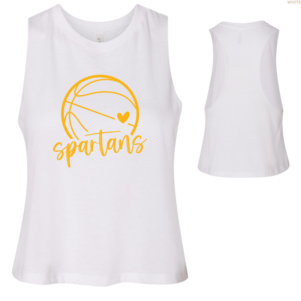 Spartans Basketball Women's Racerback Cropped Tank