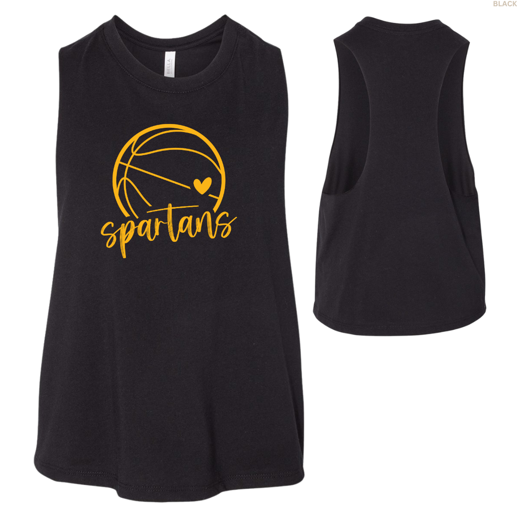 Spartans Basketball Women's Racerback Cropped Tank