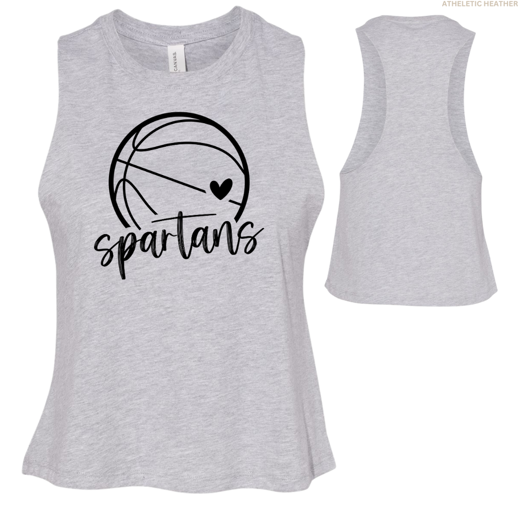 Spartans Basketball Women's Racerback Cropped Tank