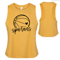 Spartans Basketball Women's Racerback Cropped Tank