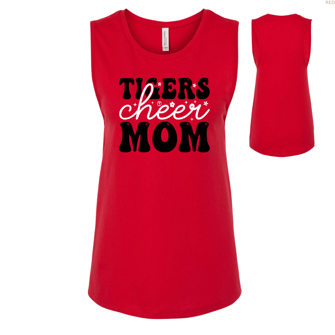 Tigers Cheer Mom Women's Muscle Tank