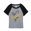 Softball Mom Raglan Cropped Baby Tee