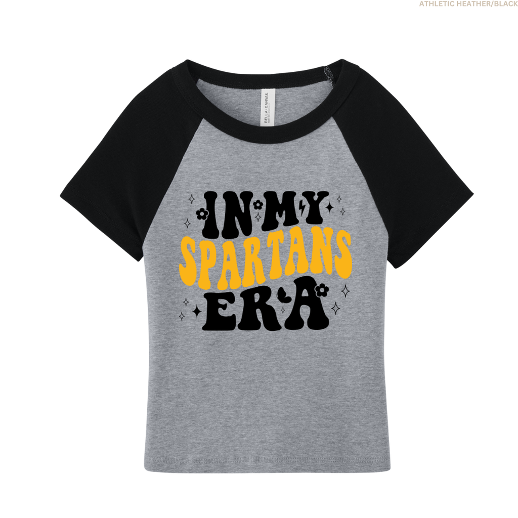 In My Spartans Era Women's Raglan Cropped Baby Tee