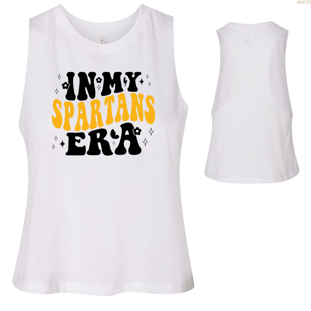 In My Spartans Era Women's Cropped Racerback Tank