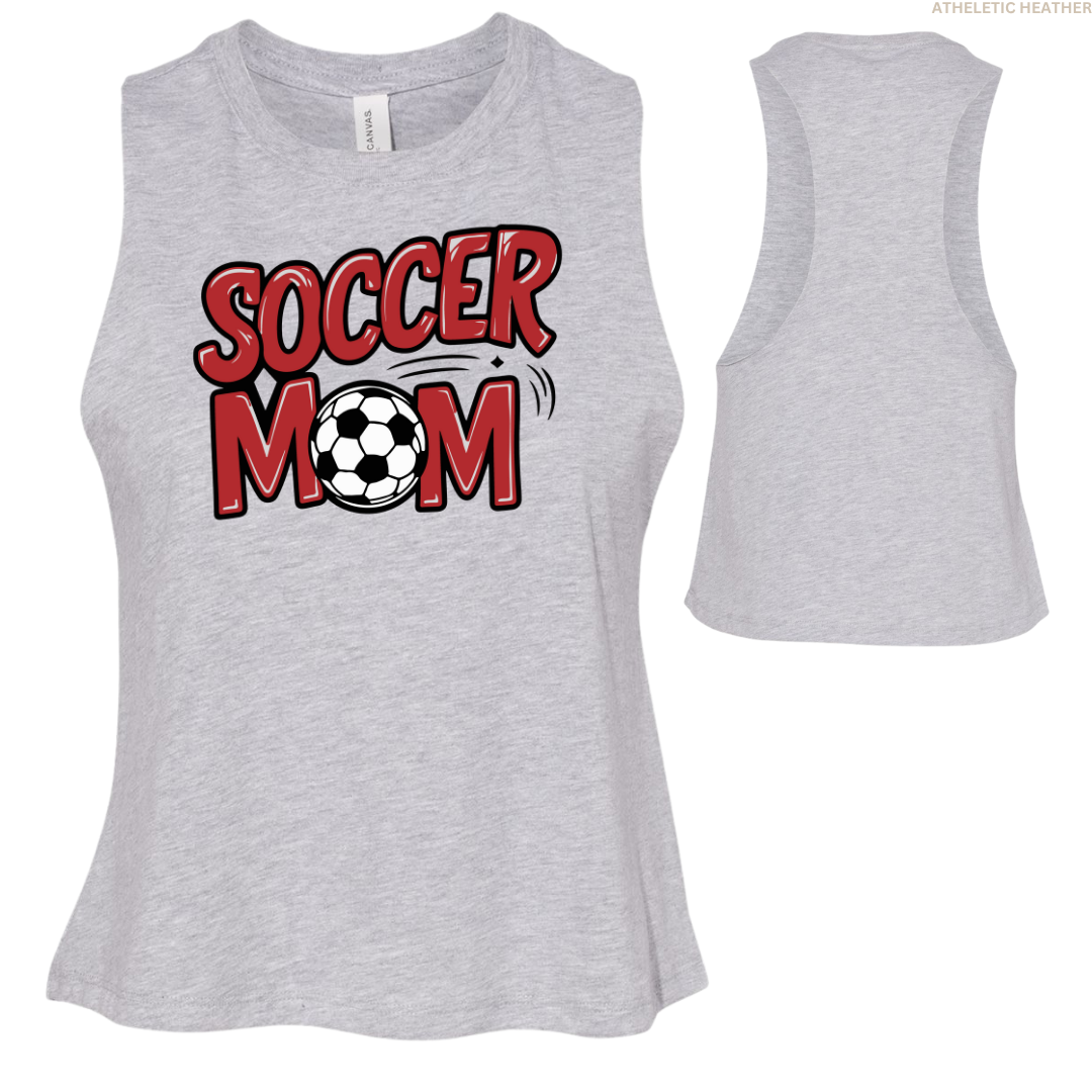 Soccer Mom Women's Cropped Racerback Tank