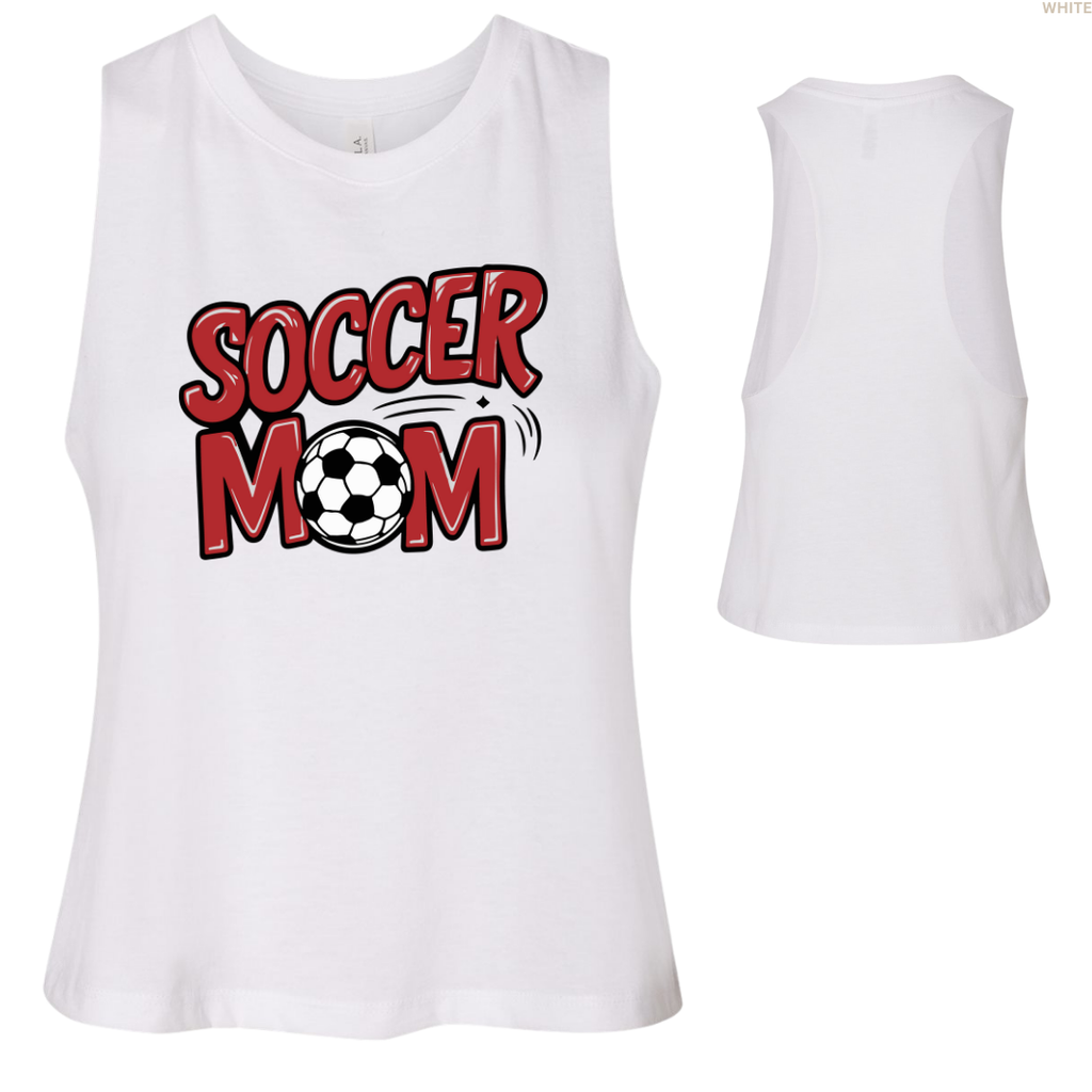 Soccer Mom Women's Cropped Racerback Tank