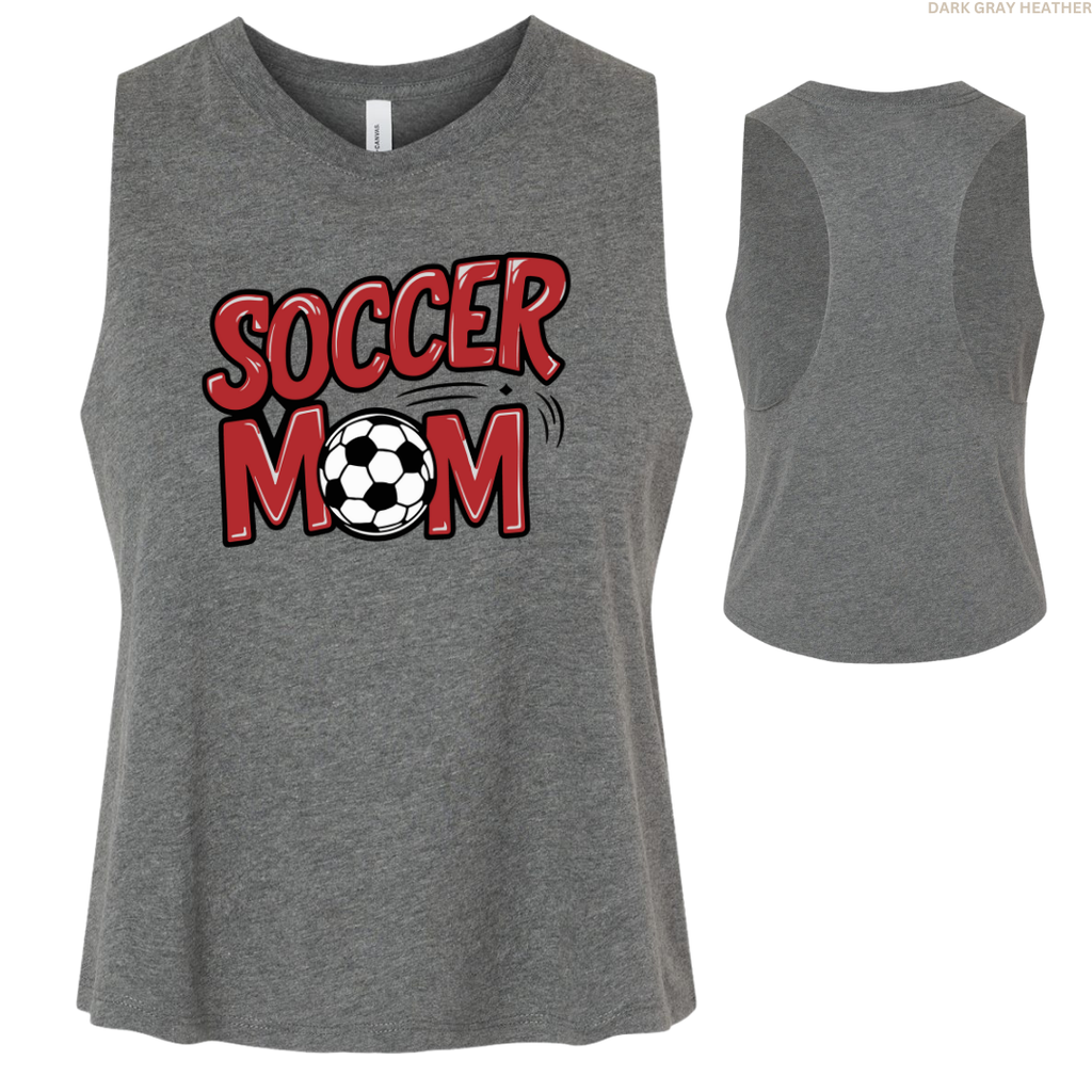 Soccer Mom Women's Cropped Racerback Tank
