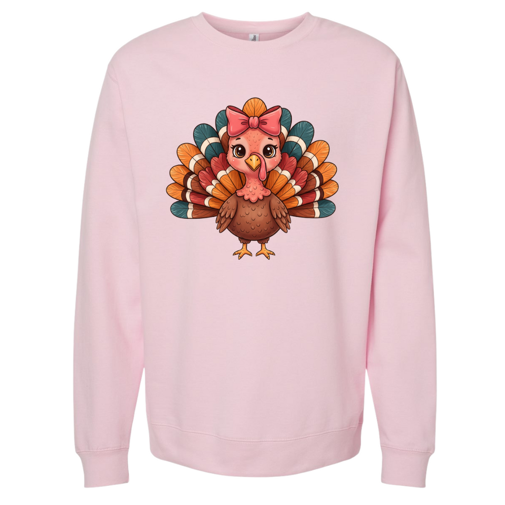 Turkey with a Bow Crewneck Sweatshirt