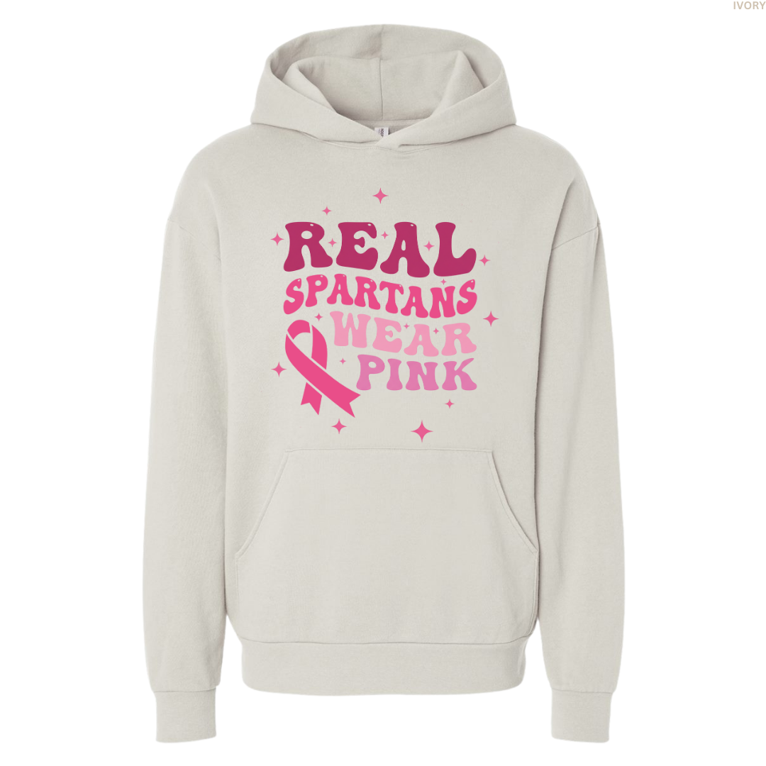 Real Spartans Wear Pink Hoodie