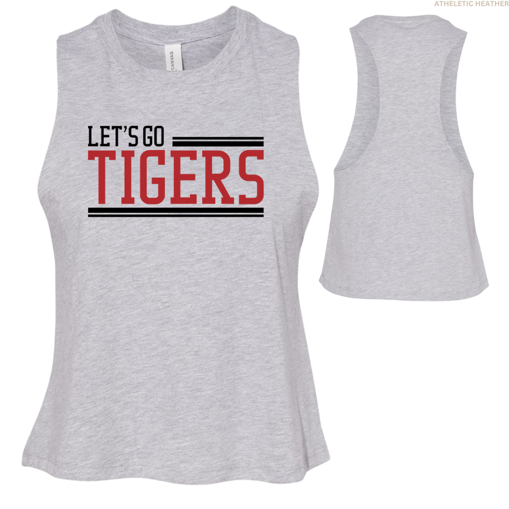 Let's Go Tigers Women's Cropped Racerback Tank