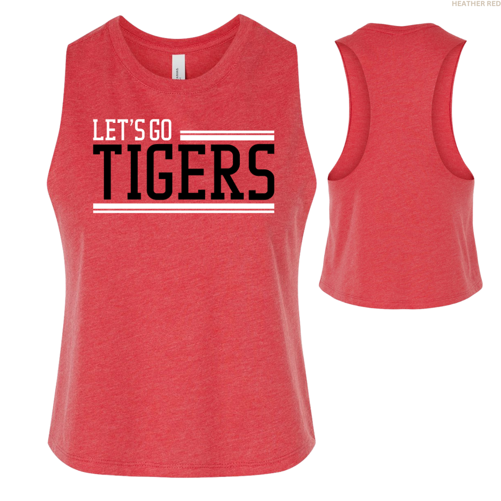 Let's Go Tigers Women's Cropped Racerback Tank