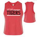 Let's Go Tigers Women's Cropped Racerback Tank