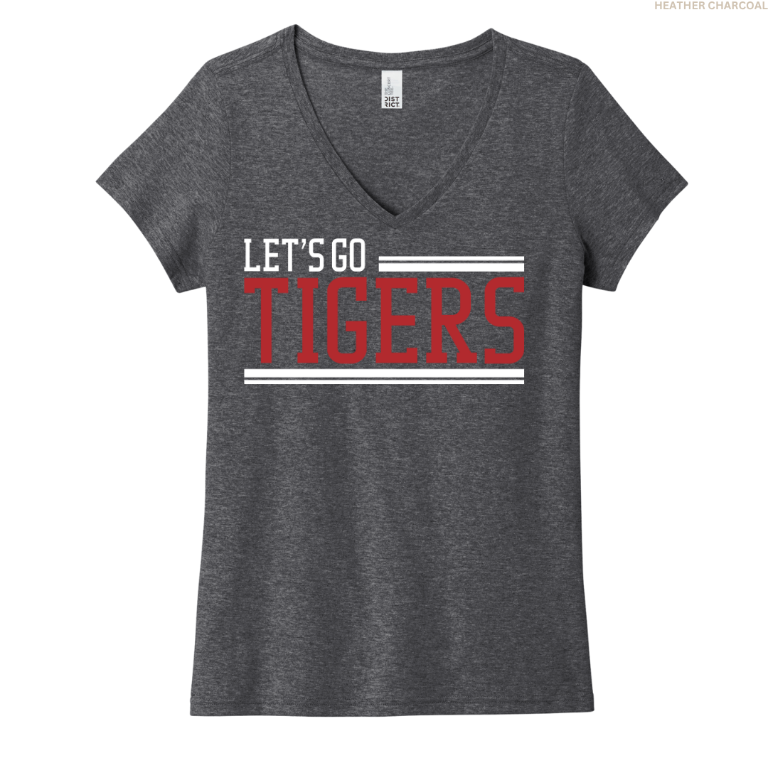 Let's Go Tigers Women's V-neck