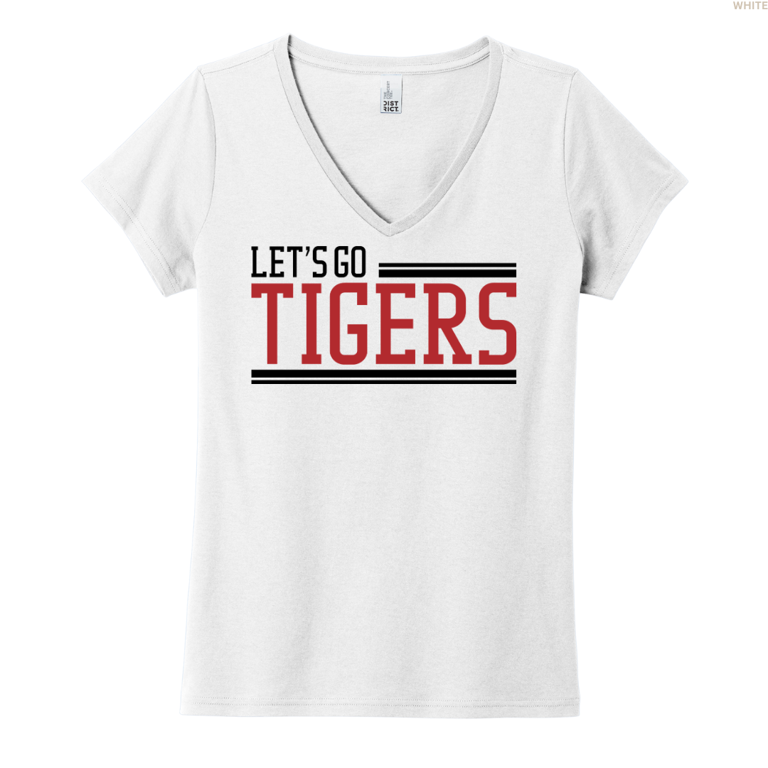 Let's Go Tigers Women's V-neck