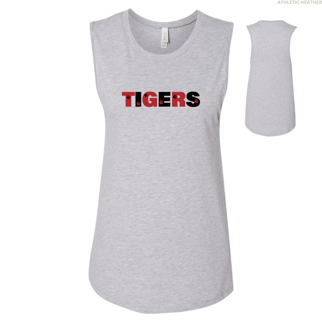 Tigers Paw Prints Women's Tank Tops