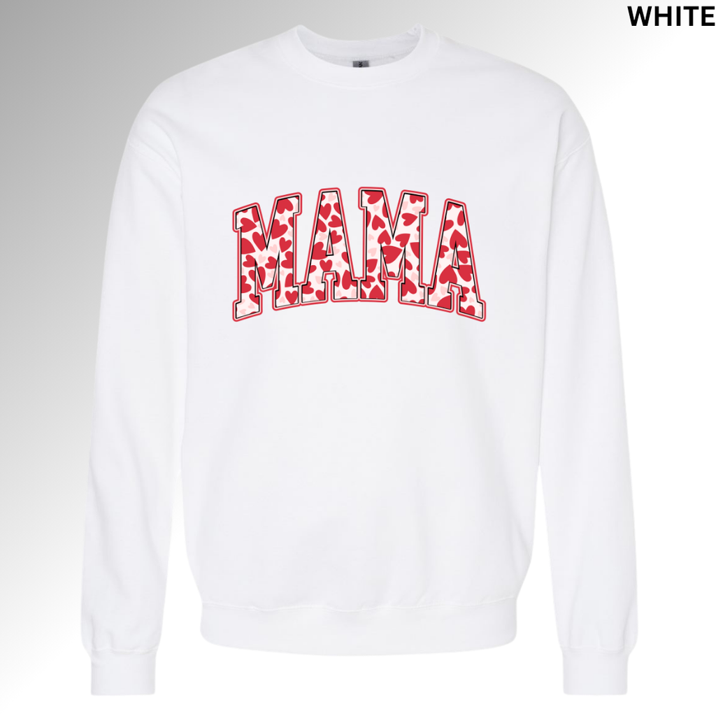 Mama Hearts Valentine Sweatshirt | Cute Mom Love Graphic Crewneck