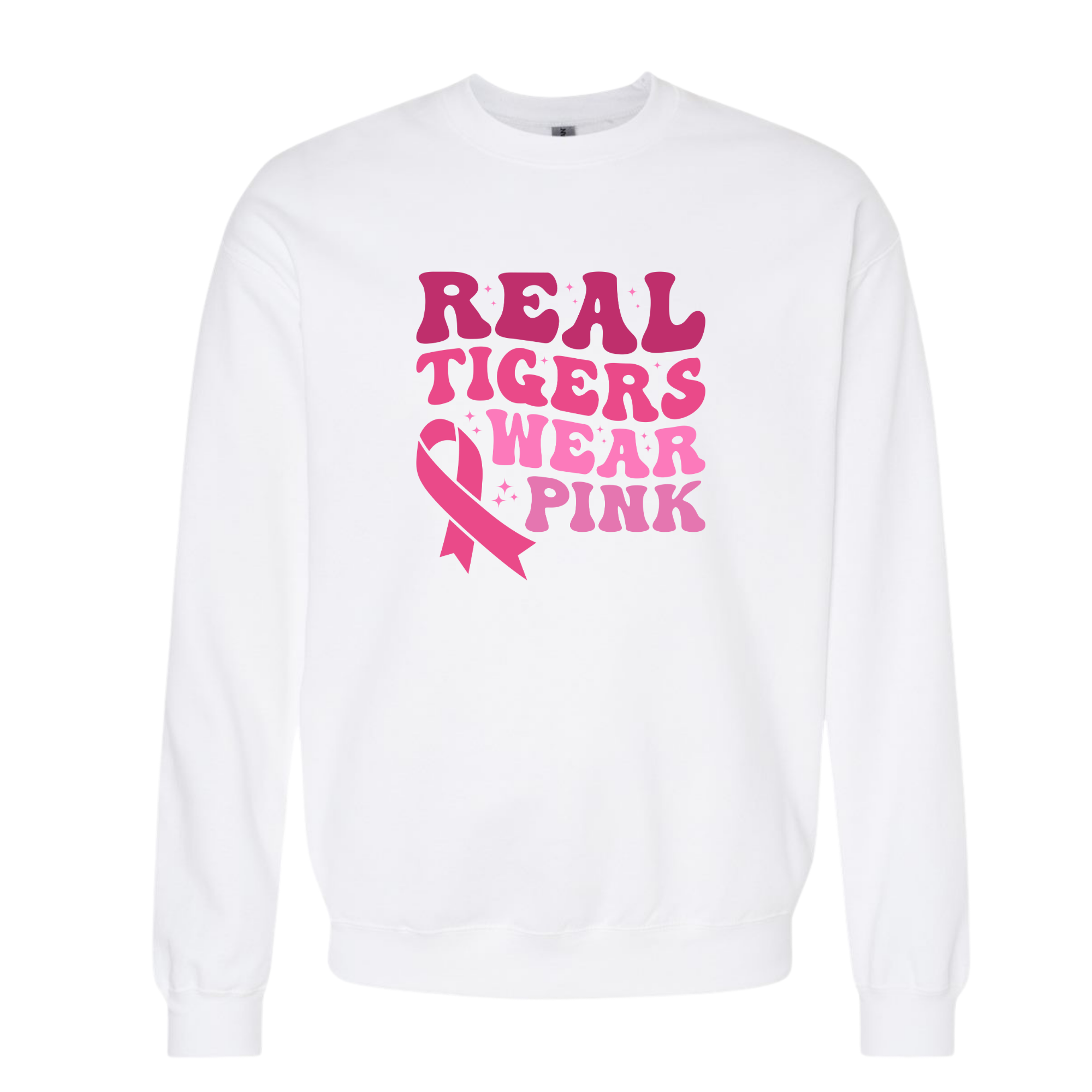Real Tigers Wear Pink Crewneck
