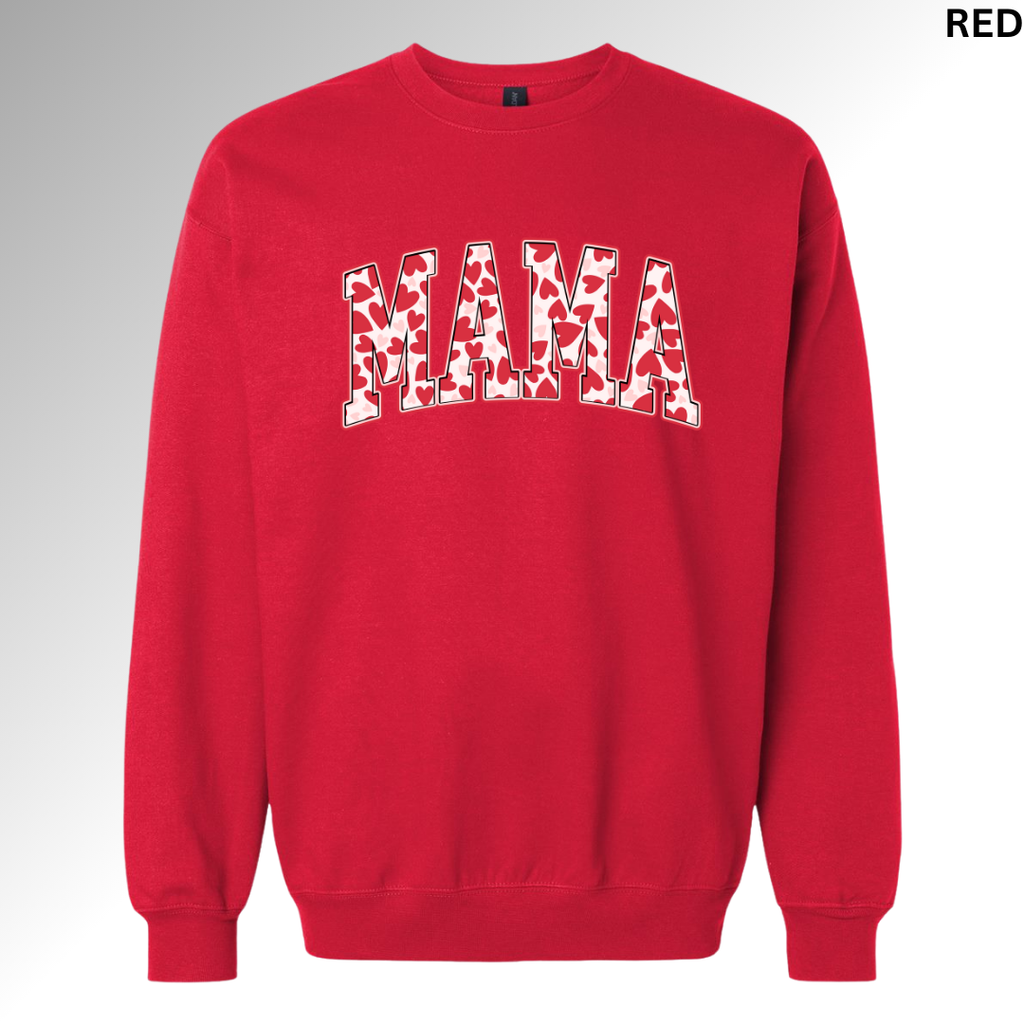 Mama Hearts Valentine Sweatshirt | Cute Mom Love Graphic Crewneck