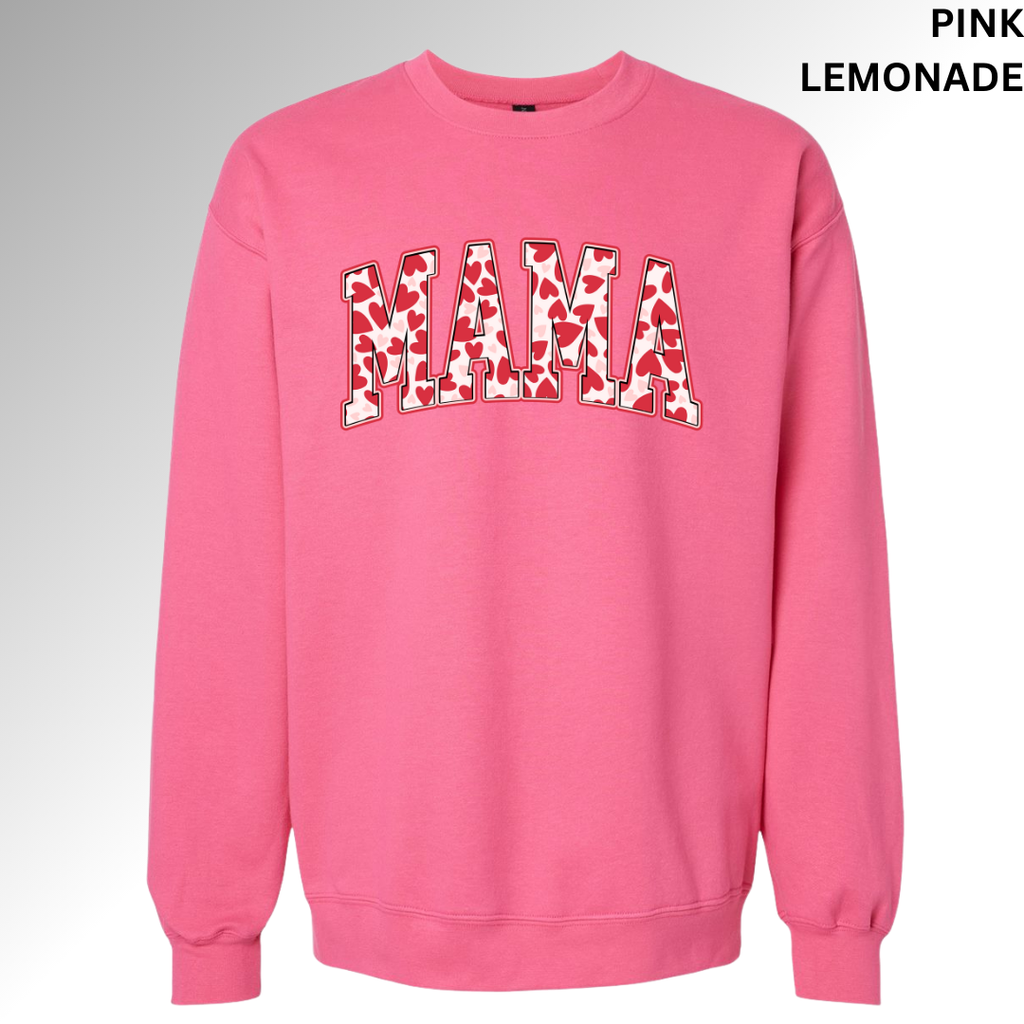 Mama Hearts Valentine Sweatshirt | Cute Mom Love Graphic Crewneck