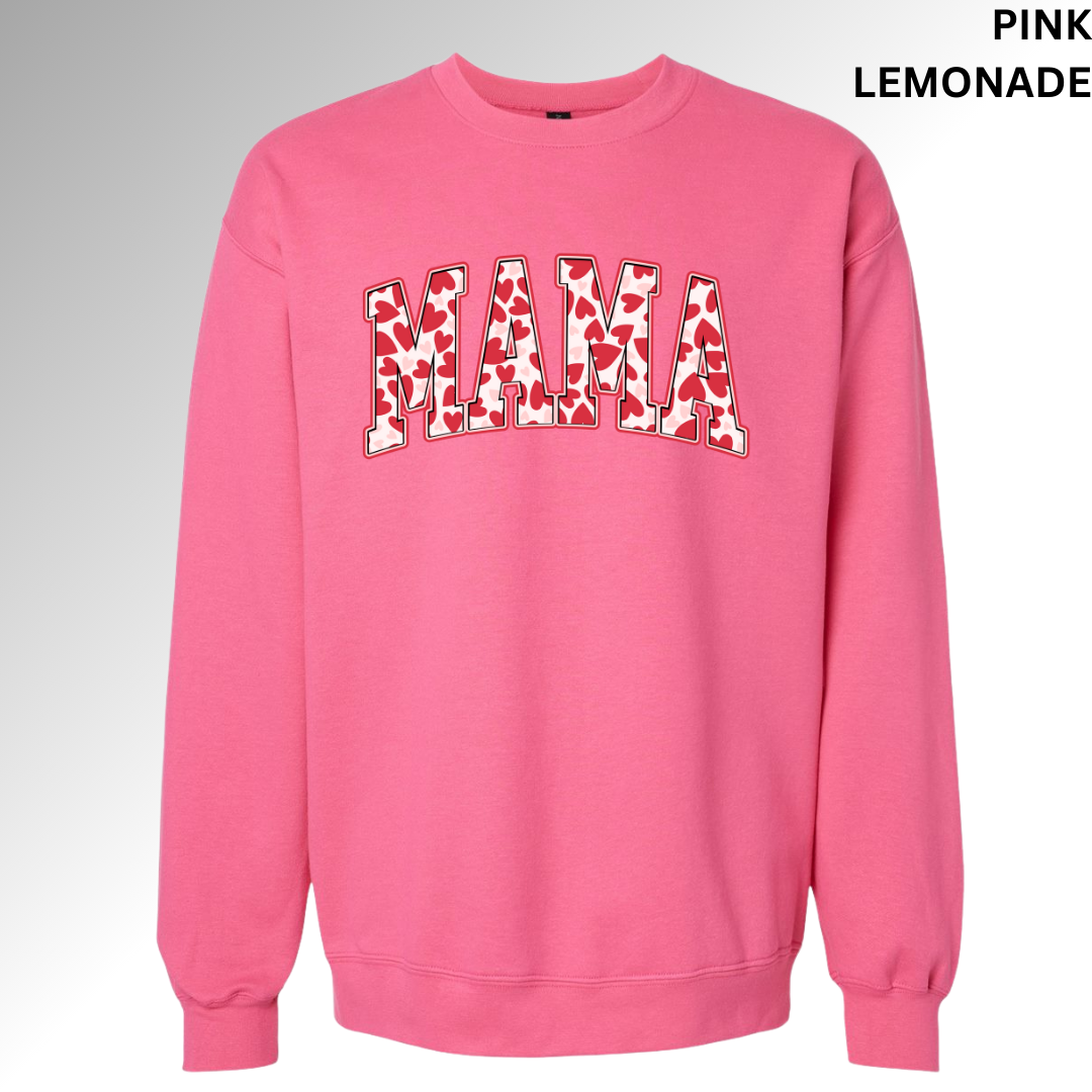 Mama Hearts Valentine Sweatshirt | Cute Mom Love Graphic Crewneck